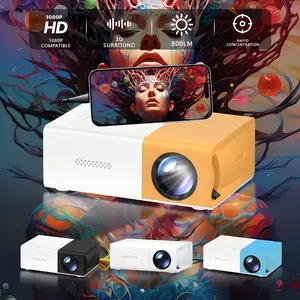 1pc Home Theater Projector - USB and SD support, 30ANSI lumen portable LED video projector, remote control, and wide compatibility -, Christmas, Halloween gift giving