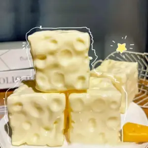 Giant Cheese Pressure Sensory Toy, Ultra Soft Slow Rebound Squeeze Toy, Stress Relief Tool, Cute Realistic Cheese Block Touch Toy for Adults and Kids