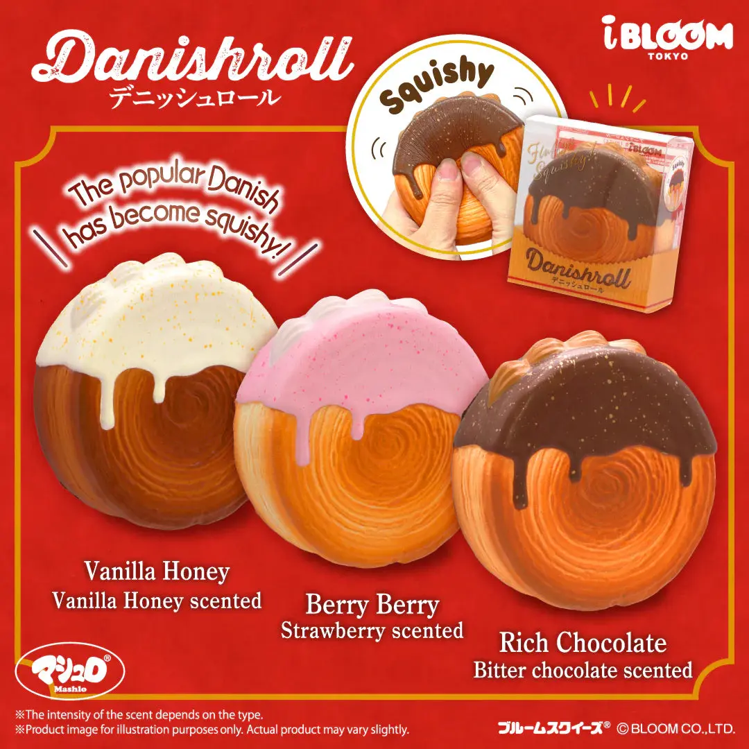 iBloom Squishy Danish Roll Kawaii Soft Scented Slow Rising Stress Relief