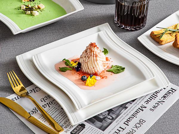 MALACASA Plates and Bowls Sets, Porcelain Dinnerware Sets for 6, Square Dinnerware Set with Dinner Plate, Dessert Plate, Soup Plate, Modern Dish Set, Series Flora Kitchenware Home MALACASA Plates and Bowls Sets, Porcelain Dinnerware Sets for 6, Square Dinnerware Set with Dinner Plate, Dessert Plate, Soup Plate, Modern Dish Set, Series Flora Kitchenware Home