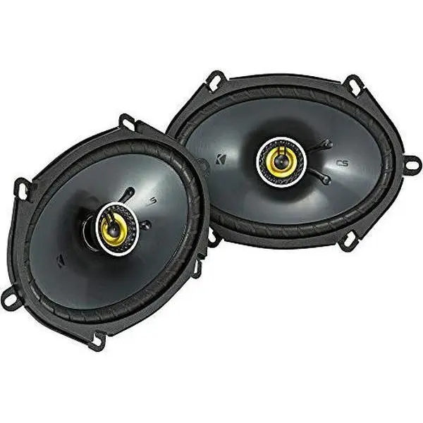 KICKER CS Series CSC68 6x8 in Car Speakers, Black Car Stereo Speaker System (2 Pack)