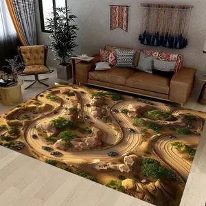 Track Carpet Traffic Carpet 3D Track Car Game Mat Room Mat Road Carpet Track Carpet Home Decoration