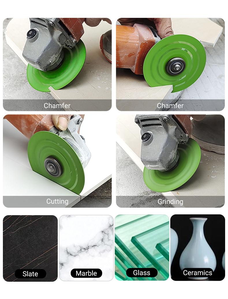 LOZLIN 3PCS/6PCS 4-1/2inch Tile Cutting Disc for Angle Grinder Glass Ceramic Marble Diamond Cutting Blade Disc for Grinding Blades Precision Jade
