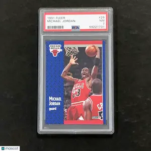 1991 Fleer #29 Michael Jordan PSA 7 NM Bulls