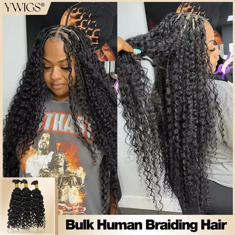 YWIGS Spanish Curl Bulk Human Hair for Braiding No Wefted Natural Color 100g Per Bundle #TikTokShopFallDealsForYou