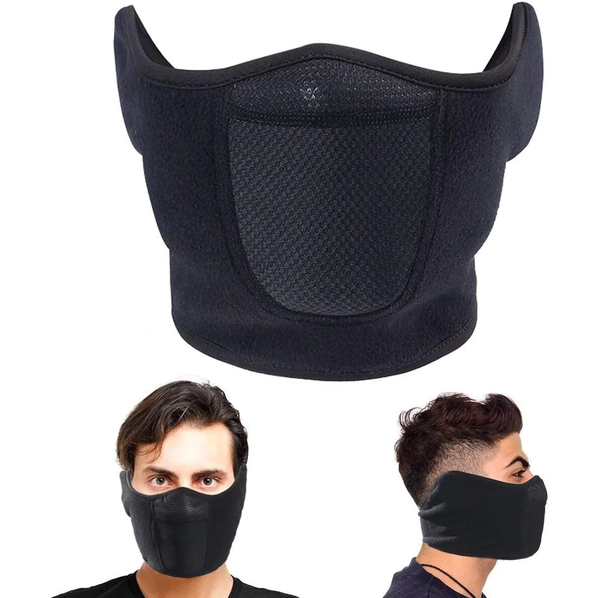 Fleece Half-Face Balaclava Mask for Adults, Adjustable Fastener, Windproof, Highly Breathable, Ideal for Male/Female Skiing, Fishing, Winter Outdoor Sports