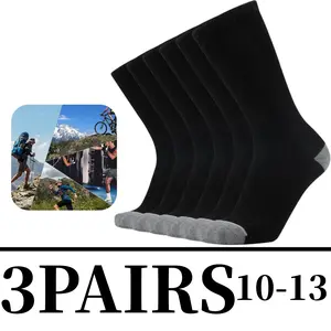 3 Pairs Men's Cotton Full Thick Cushion Crew Socks Moisture Control Heavy Duty Work Boot Warm Thermal Anti Wicking Sweat Blisters baseball grip compression pilate
