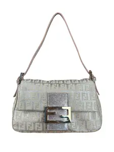 Pre-owned na Shoulder Bags Fendi Vintage Metallic Jacquard Mini Baguette