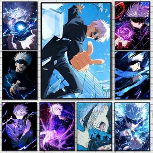 G-Gojo S-Satoru Poster Waterproof HD Wall Sticker | Self-Adhesive Decorative Art Poster | Fade-Resistant Scratch-Proof for Long-Term Use | Easy to Apply and Clean | for Home Office Bedroom Living Room Kitchen Decor | Gift Idea