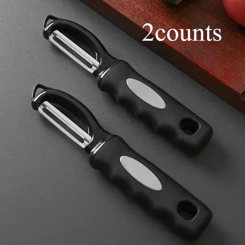 Stainless Steel Rotating Peeler, 2 Counts Durable Fruit & Vegetable Peeler, Easy To Peel Kitchen Fruit Utensil Gadgets for Potato, Kitchen Peelers