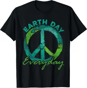 Piece Everyday Earth Day T-Shirt Pure Cotton Graphic Tees Menswear Top: Gifts for Men & Women