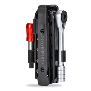 Portable Ratchet Wrench Tool Kit, Multi-function Repair Tools Set with Quick Release Socket, Tire Lever Screwdriver Spanner, Outdoor Cycling Accessories