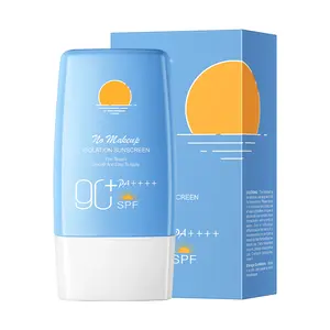 3-in-1 High Effect Sunscreen SPF90+ PA++++, lightweight non-greasy, infused with vitamins, bisabolol and willow extract for skin care. Blocks UV rays, brightens skin and boosts glow, ideal for daily use.