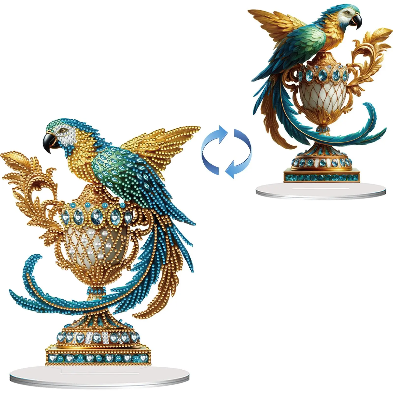 Acrylic Special Shape Eagle Trophy Diamond Painting Tabletop Ornaments Kit Table Top Diamond Painting Ornament Kits 5D DIY Diamond Art Tabletop Decorations for Home Office Decor