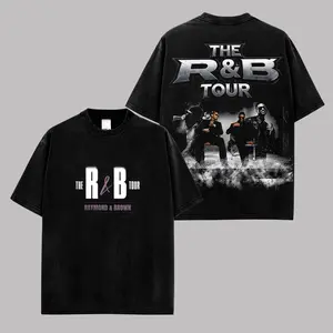 The R&B Tour 2026 Premium Cotton T-Shirt, Vintage Soul Concert Graphic Tee, Urban Hip Hop Streetwear Shirt, Retro Music Duo Fan Merch, Unisex Oversized Rhythm Tour Gift Tee