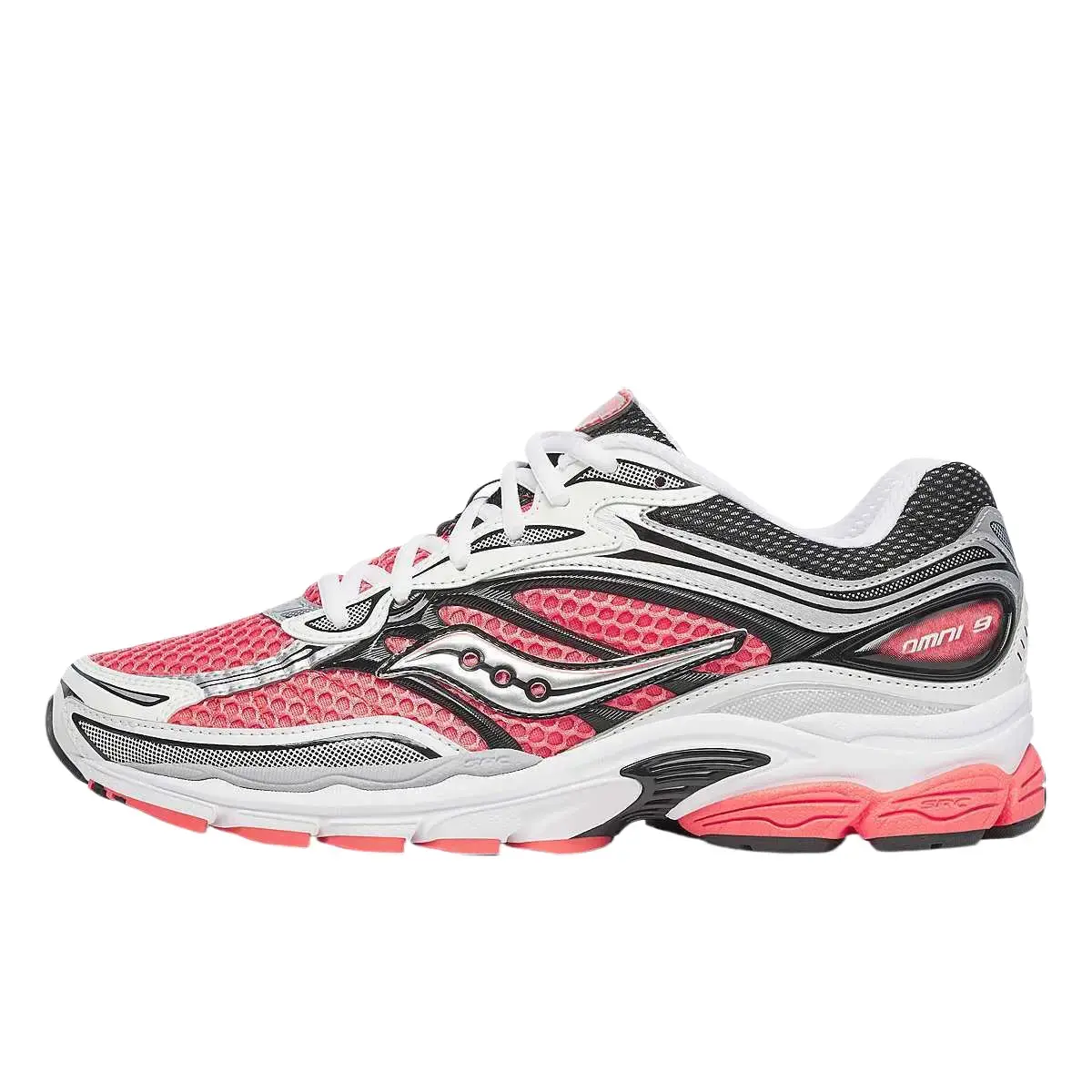 Men's Saucony Progrid Omni 9 Running Sneaker - Silver Coral, Sports & Outdoor Footwear