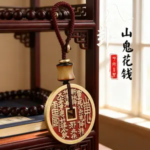 Mysterious Chinese Ancient Coin Talisman for Protection and Good Luck Made of Brass to Ward Off Evil and Attract Wealth Perfect for Collecting Wearing or Hanging as Home or Car Decorations Ideal Gift with Chinese Feng Shui