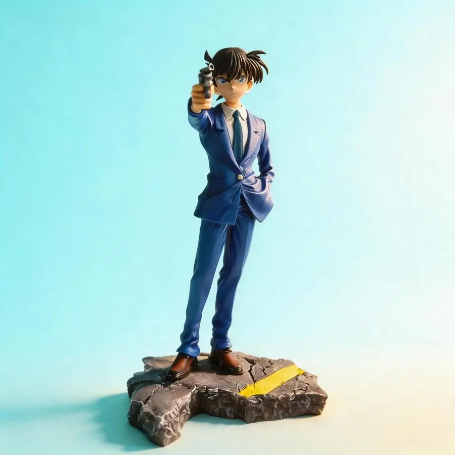 Anime Detective Conan Shinichi Kudo Q Version Decoration Figure 30cm Collectible Model for Fans Collection Ani