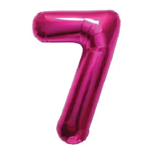 34 In. Pink Number 7 Balloon