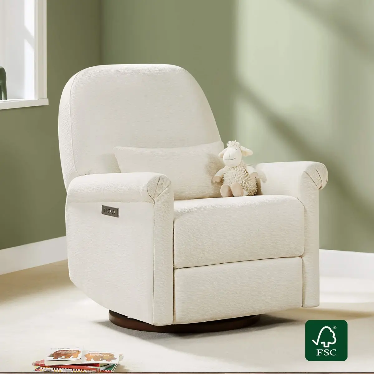 Aurora Power Swivel Nursery Glider Recliner Aurora Power Swivel Nursery Glider Recliner