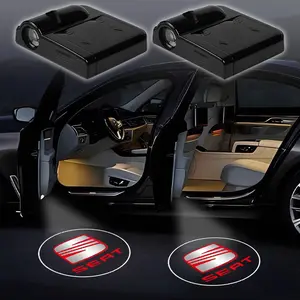 2pcs LED Car Door Welcome Light, HD Laser Projector Lamp, Led Car Lights Interior, Compatible with Seat Ibiza Fr, Ateca, Altea, Leon, Alhambra, Exeo, Arona, Toledo