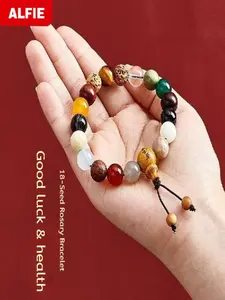 Authentic Bodhi Seed Symbolic Bracelet, New Year Birthday Gift for Men and Women, Symbolic Eighteen Seeds Bead Necklace, Perfect Christmas Gifts Holiday Present
