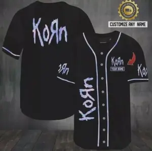 Personalized Korn Metal Rock Baseball Jersey - Hot jersey, jersey for Dad Gift, Classic Fashion, Fits Every Occasion, Easy Care