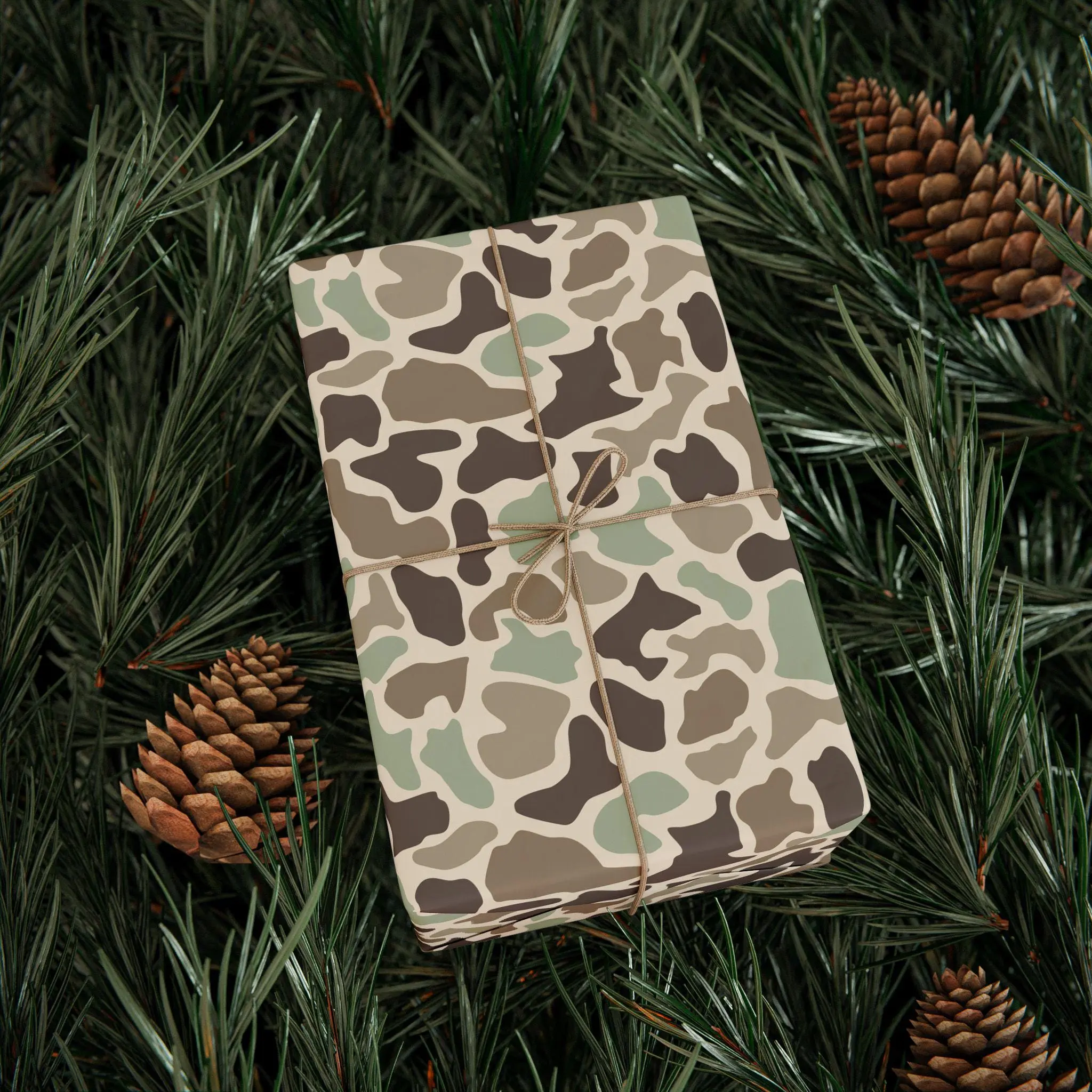 Duck Camo Gift Wrapping Paper, Vintage Hunting Camouflage Gift Wrap, Outdoorsman Christmas Birthday Wrap, Hunter Gift Packaging