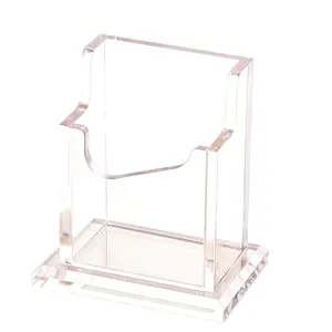 Acrylic Business Card Holder Transparent, Durable Acrylic Material, Clear Design for Easy Access, Ideal for Office & Home Use