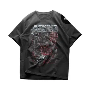 Asking Alexandria Metal Music T-shirt - Like A House On Fire - Dark Void - Unisex Heavy Cotton Tee Tshirt