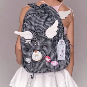 BookBag Mass-Produced Donut Large-Capacity Flip Backpack, Suitable For College, Commuting, School Season (Including Accessories)