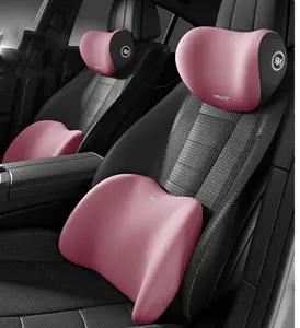 NIRACL Car Driving Car Pillow Set Neck and Waist Black Foam Neck Pillow Memory Lumbar Pillow