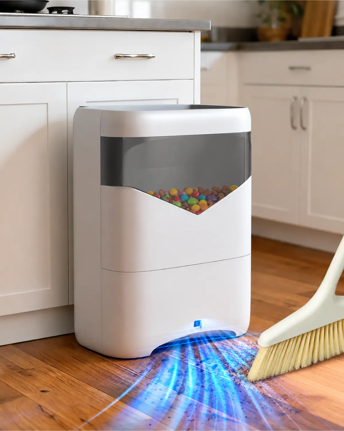 Touchless Vacuum & Automatic Dustpan – Bagless Design, 20Kpa Suction, 6L Large Capacity, HEPA Filter, 98-in Cord, Auto Sensors, Powerful Fast Cleaning for Salons, Pet Hair, Lazy Cleaning Hacks