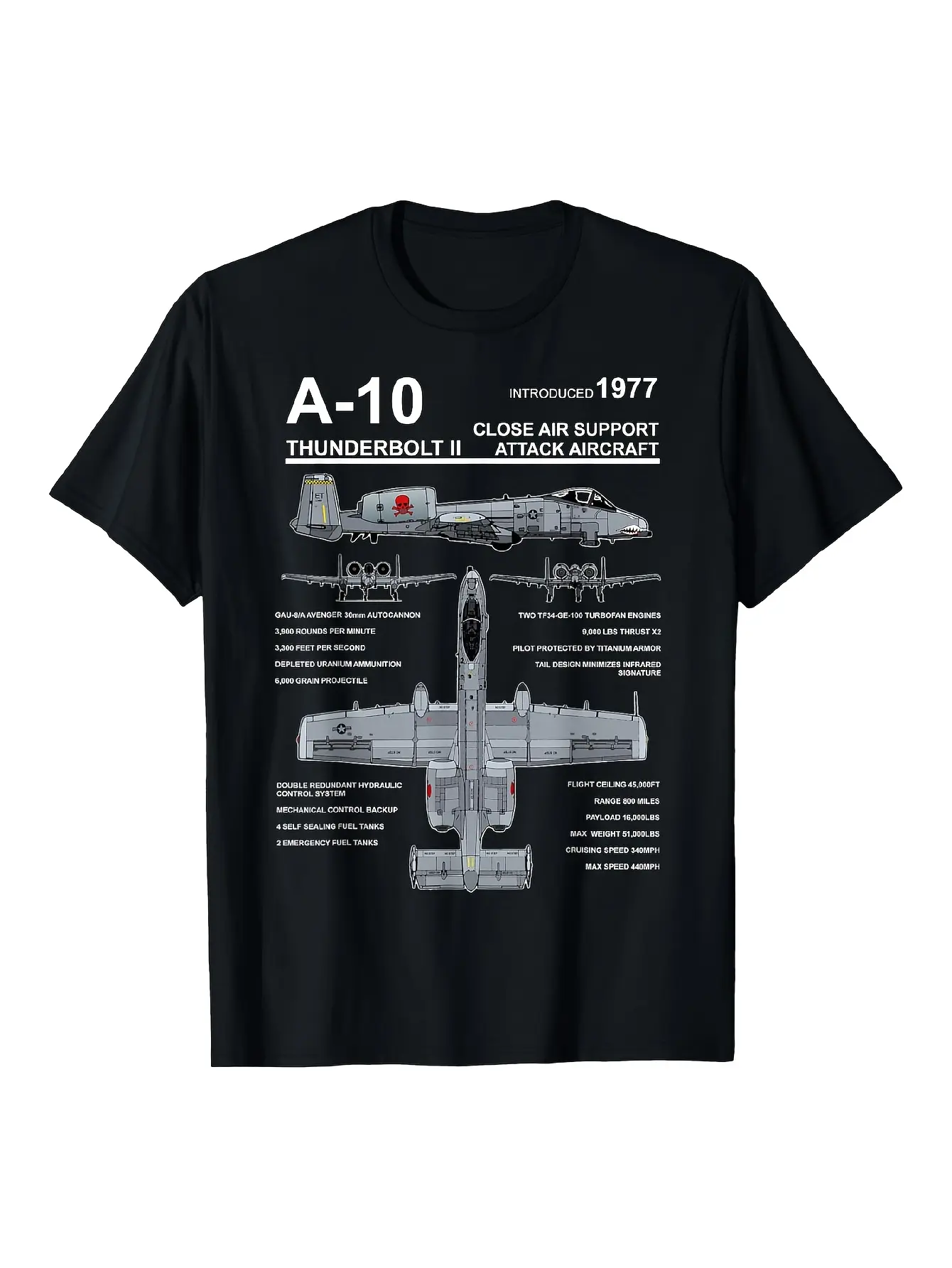 Men's & Women's Vintage Military Jet Blueprint T-Shirt - Black - - Soft Breathable Cotton Tee - Aviation Enthusiast Gift - Casual Casual Attire - Machine Washable Crewneck Shirt, Unisex Apparel, Detailed Illustration, Comfortable Fit
