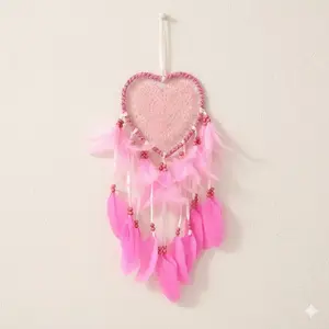 Dreamcatcher LED Night Light: Waterproof Resin Heart-Shaped Ambient Lamp for Wedding, Christmas Party, Bedroom Decor. Romantic Warm Lighting, Perfect Gift for Anniversary, Birthday, Home & Festive Decorations.
