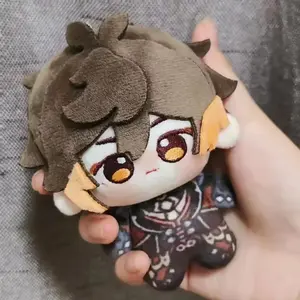 Game Zhongli Genshin Impact Cosplay 10CM Adorable Plush Doll Cartoon Soft Starfish Body Pendant Keychain Anime Stuffed Toys Gif