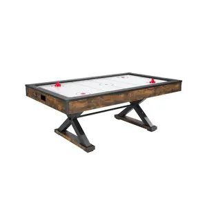 VEVOR Air-Powered Hockey Table, 89 Indoor Hockey Table for Kids and Adults, LED Sports Hockey Game with 2 Pucks, 2 Pushers, and Electronic Score System, Arcade Gaming Set for Game Room Family Home