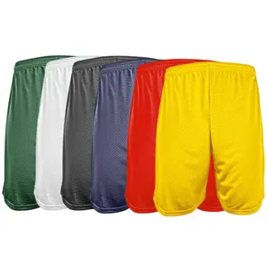 Tricot Mesh Sports Shorts for Adults & Youth - Double Needle Stitching, Elastic Waist, Lined Design, Graded Sizes, Secure Fit, 9-in Adult Inseam, 6-in Youth Inseam