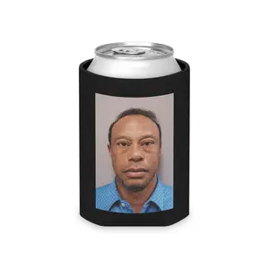 New 2026 Tiger Woods Mugshot Can Cooler For Golf Fans, Golf Koozie