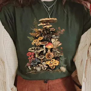 Goblincore Mushroom Shirt, Nature Lover Shirt, Plant Lover, Gardener, Dark Cottagecore Aesthetic