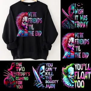 Horror Characters Movies Sweatshirt, Scary Serial KiIIers, The Monster, The Clown, Halloween Sweatshirt, Fit Everyday Womenswear Check, Vintage Horrornights Shirts, Vintage Horror Graphics Tees, Vintage Horror Shirt Collection.