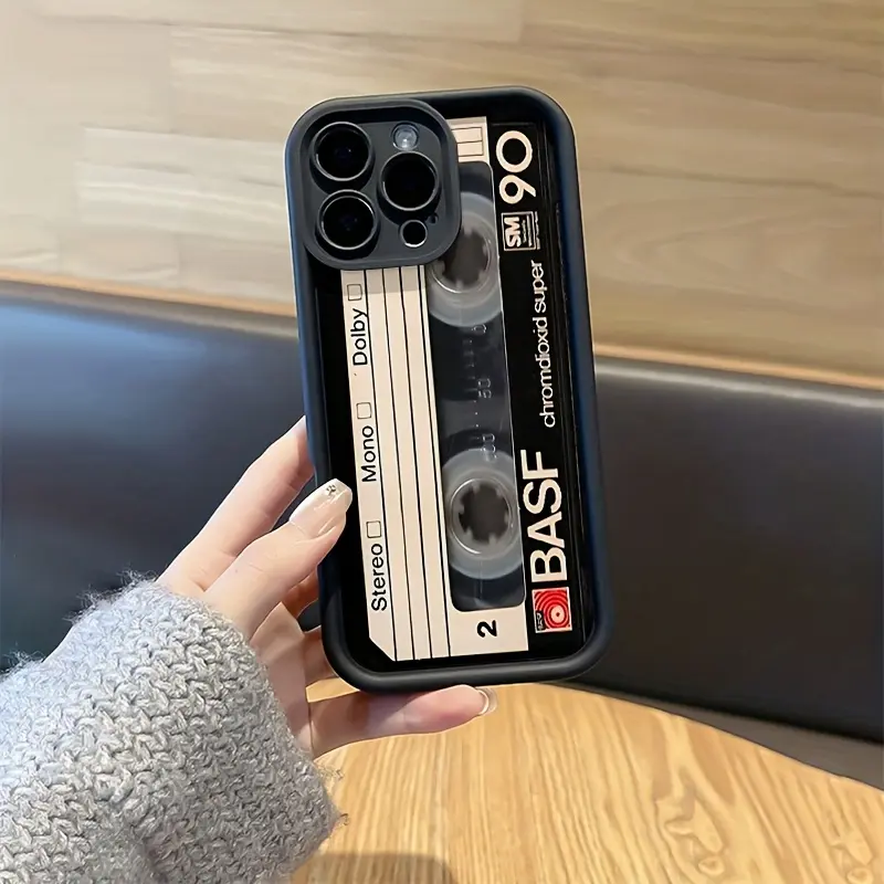 Tape Pattern TPU & Polycarbonate Durable Shockproof Anti-Drop Smartphone Case - Handheld Casing, Camera-Protective Cover for iPhone 1-17 Pro Max Air Plus, Mobile Phone Accessory Ideal Gift for Loved Ones