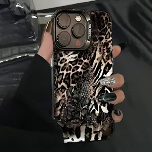 Classic Snake Skin Leopard Print Full Coverage Phone Case, Comfortable Grip, Waterproof, Anti-Drop Matte Back, Fits Apple 16/15/14/13/12/11 Pro Max