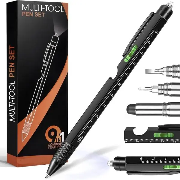 Father's Day Gifts for Dad from Daughter Son 9-in-1 Multitool Pen Cool Gadgets for Men Unique Birthday Gifts for Dad Him Stocking Stuffers Handy Tool Gift for Adults