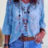 Women's V-Neck Batwing-Sleeve Crochet Knit Top, Lightweight Hollow-Out Design Sweater, Casual Basic Loose-Fit Cover-Up Top for Summer Vacation, Knitwear