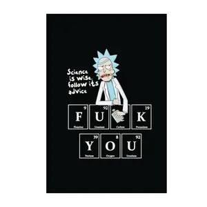Rick's Scientific Wisdom Poster, Bold Periodic Table Design, Humorous Adult Humor Art Print for Science Lovers