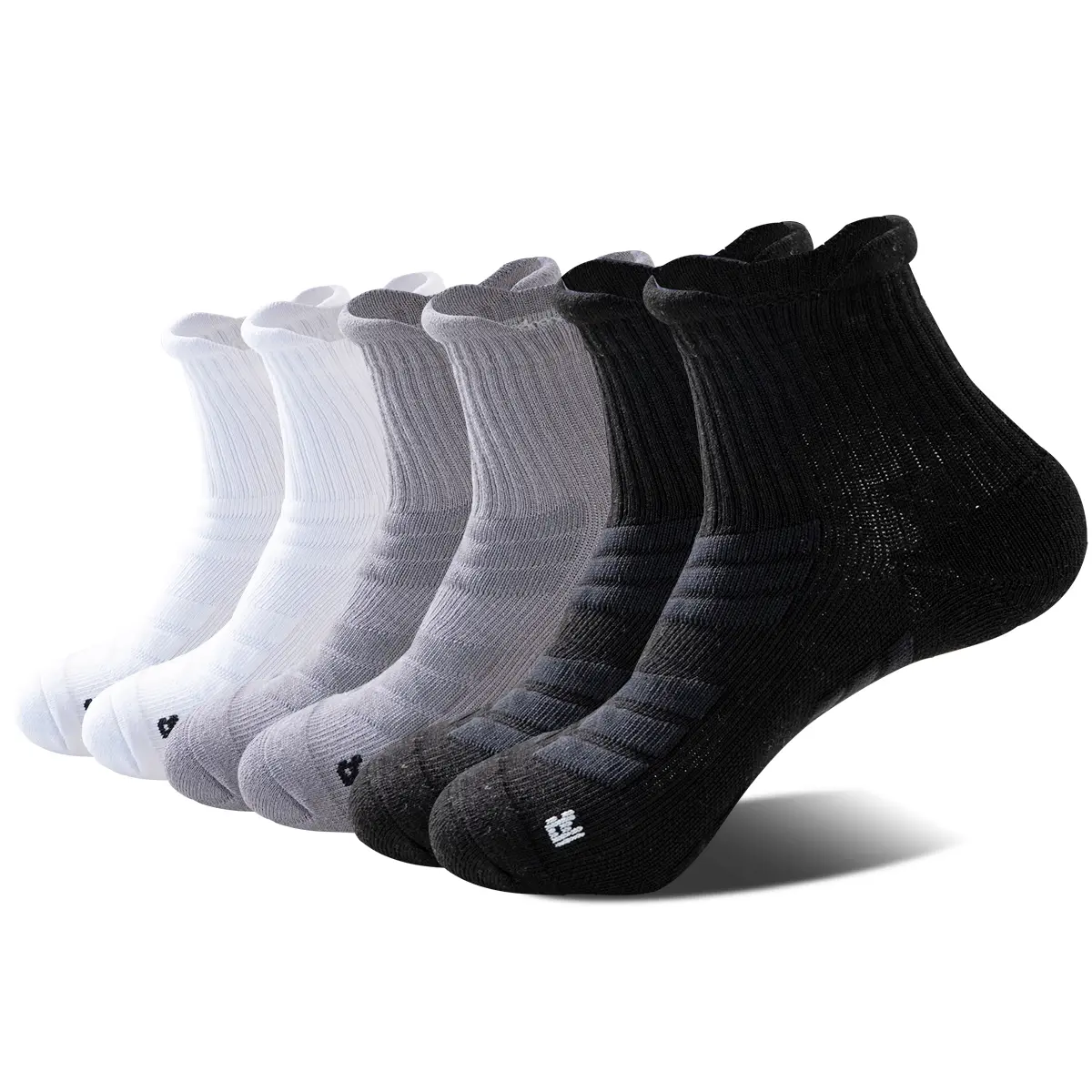 NEXFORMX Men's Performance Cushion Ankle Socks 3 Pack Terry Sole with Extra Thick Cushioning, Breathable and Comfortable Fit for Sports