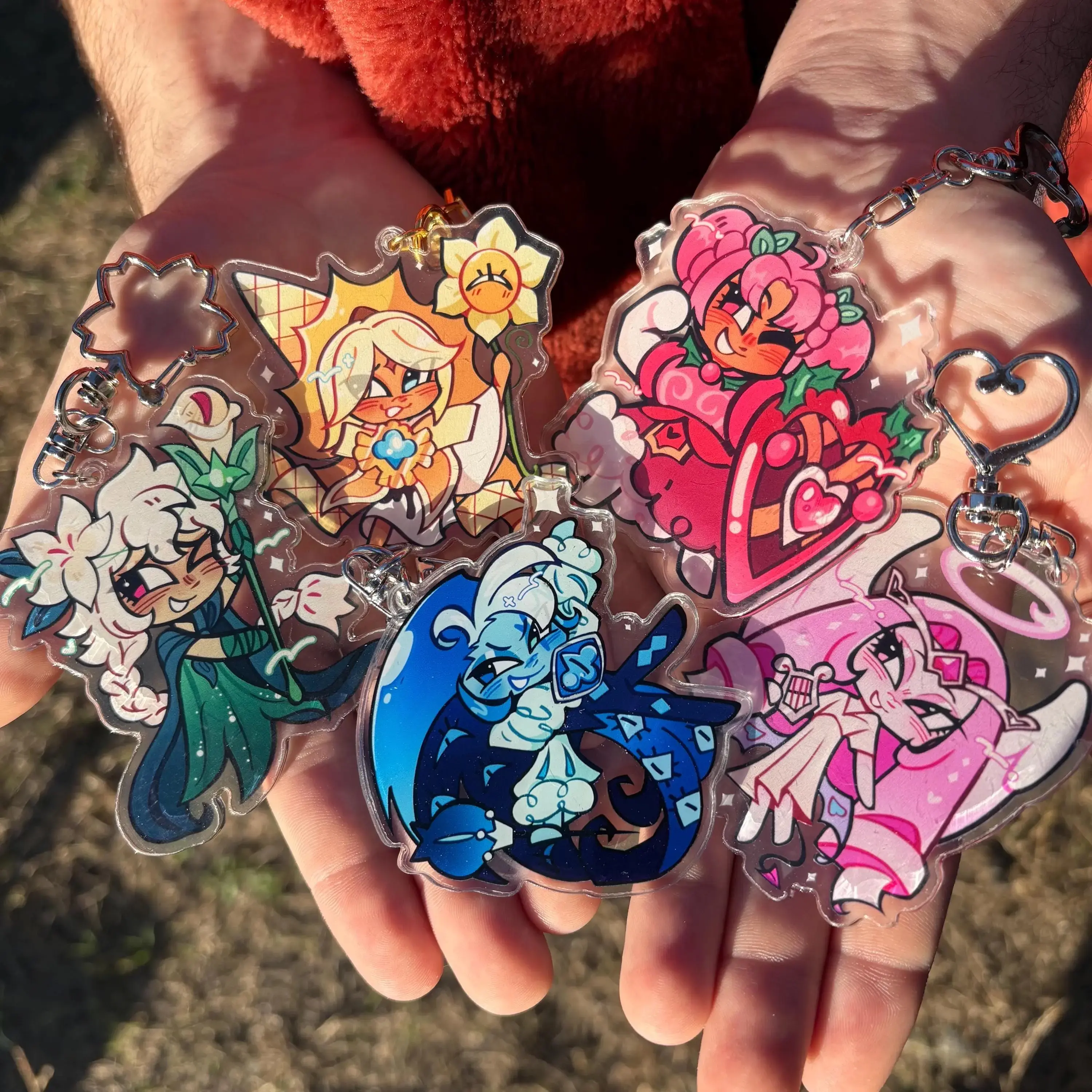 Cookie Run Kingdom Acrylic Keychain - Pure Vanilla, Shadowmilk, Hollyberry, Eternal Sugar, White Lily Cookie
