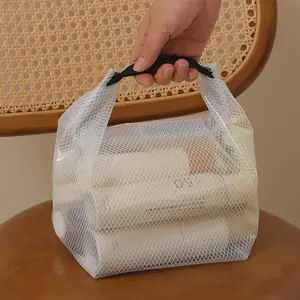 Large Capacity Waterproof Storage Bag for Fitness Clothing Swimming and Toiletries Stylish Drawstring Pouch for Men and Women