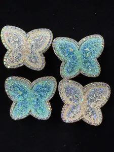 178-179（3PCS）Sparkly Butterfly Charm Bead | Glitter Crystal Pendant for DIY Pens & Phone Charms